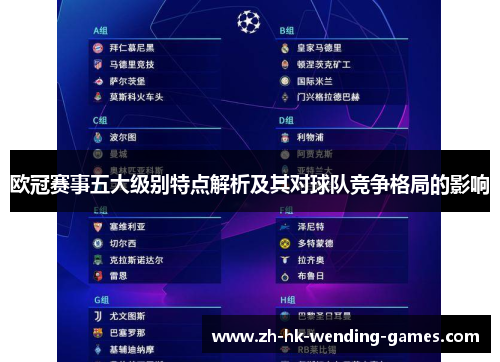 欧冠赛事五大级别特点解析及其对球队竞争格局的影响